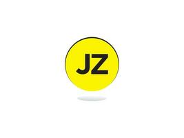 minimal jz brev logotyp, kreativ jz logotyp ikon vektor för företag