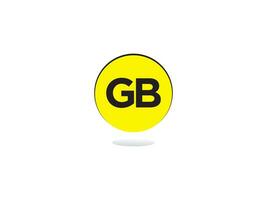 gul Färg gb logotyp, första gb brev logotyp ikon vektor