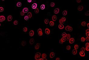 dunkelviolette, rosa Vektorschablone mit Kreisen. vektor
