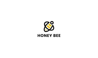 Biene Logo und Symbol Vektor Vorlagen