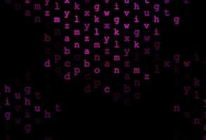 dunkelviolette Vektorvorlage mit isolierten Buchstaben. vektor