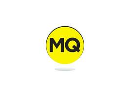 minimal mq logotyp ikon, kreativ mq logotyp brev design för företag vektor