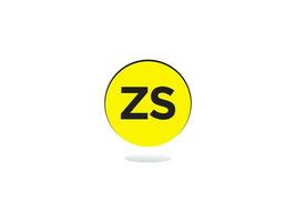 monogram zs logotyp ikon, första zs sz lyx cirkel logotyp brev design vektor