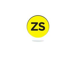 Monogramm zs Logo Symbol, Initiale zs Gr Luxus Kreis Logo Brief Design vektor