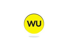 modern wu logotyp brev, första wu logotyp ikon vektor