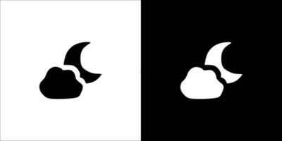 Wolke Mond Symbol Design vektor