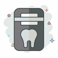 Symbol Dental Zahnseide. verbunden zu Zahnarzt Symbol. Comic Stil. einfach Design editierbar. einfach Illustration vektor