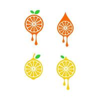 Vektor Logo buah orange, Obst Logo