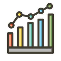 statistisk vektor tjock linje fylld färger ikon för personlig och kommersiell använda sig av.