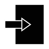 Ausfahrt Vektor Glyphe Symbol zum persönlich und kommerziell verwenden.