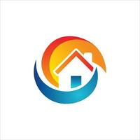 echt Nachlass Eigentum Haus Vektor Logo zum Geschäft