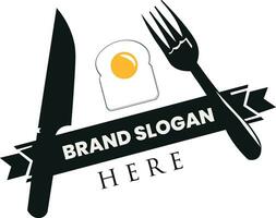 årgång bröd och ägg frukost logotyp. lämplig för en frukost meny logotyp. vektor