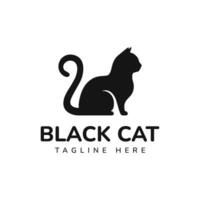 Katze Logo Symbol Vektor Vorlage. Silhouette Katze Logo Design. Sitzung Katze Silhouette Logo Symbol Vektor