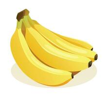 Bündel von Bananen Vektor Illustration isoliert auf Weiß Hintergrund