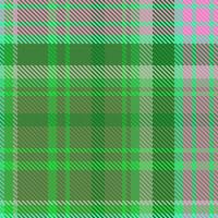 Stoff nahtlos Tartan von prüfen Plaid Textil- mit ein Vektor Textur Hintergrund Muster.