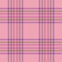 Textur Vektor Tartan von Hintergrund nahtlos prüfen mit ein Stoff Plaid Textil- Muster.