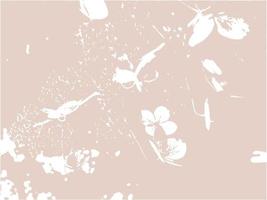 rustik blommig bakgrund med handritade klotterblommor vektor