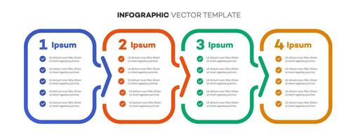 Infografik Vorlage Zeitleiste Prozess 4 Möglichkeit vektor
