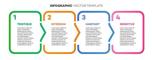 Infografik Vorlage Zeitleiste Prozess 4 Möglichkeit vektor