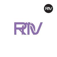 Brief rmv Monogramm Logo Design vektor