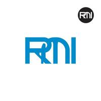 Brief rmi Monogramm Logo Design vektor