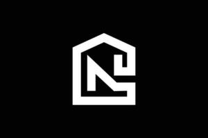 Brief n Zuhause Logo Design Vorlage vektor