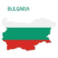 Bulgarien National Flagge geformt wie Land Karte vektor