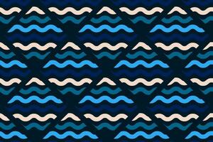 nahtlos abstrakt Welle Muster mit Blau und Weiß Farbe vektor