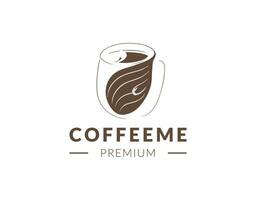 Kaffee Tasse Vektor Logo Design Vorlage. Prämie Kaffee Geschäft Logo