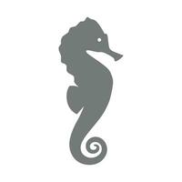 Seepferdchen einfach Silhouette Symbol. Meer Pferd, Marine Leben Symbol. vektor