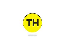 modern th Logo Symbol, Initiale Kreis th Logo Brief Vektor