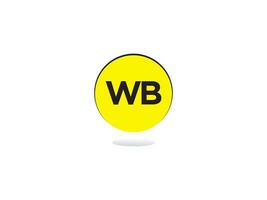 modern wb Logo Brief, Initiale wb Logo Symbol Vektor