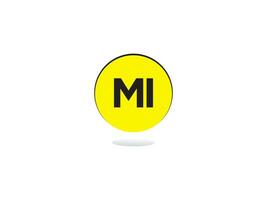 minimal mi Logo Symbol, kreativ mi Logo Brief Design zum Geschäft vektor
