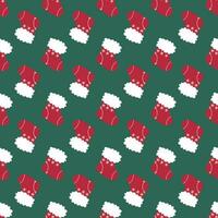 vektor sömlös mönster med jul strumpor