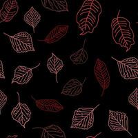 Vektor Hand gezeichnet nahtlos Muster von fallen Blätter von Birke, Eiche, Ahorn, Asche Bäume