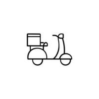Lieferung Fahrrad Linie Stil Symbol Design vektor
