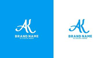 ak Brief Logo ak Monogramm Logo Design ak Symbol vektor