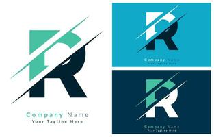 r brev logotyp ikon design mall. vektor logotyp illustration