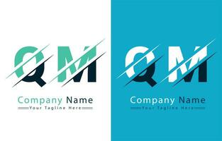 qm Brief Logo Design Vorlage. Vektor Logo Illustration