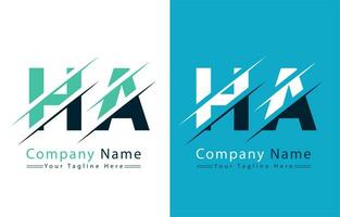 Ha Brief Logo Vektor Design Vorlage Elemente