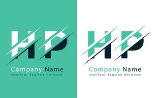 hp Brief Logo Design Konzept. Vektor Logo Illustration