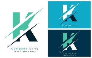 k Brief Logo Symbol Design Konzept. Vektor Logo Illustration