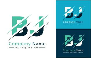 bj brev logotyp design begrepp. vektor logotyp illustration