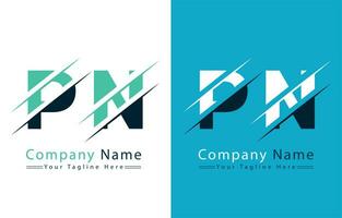 pn Brief Logo Design Konzept. Vektor Logo Illustration
