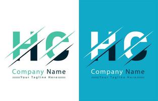 hc brev logotyp design mall. vektor logotyp illustration