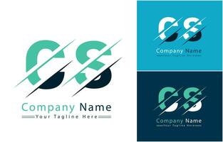 cs Brief Logo Design Konzept. Vektor Logo Illustration