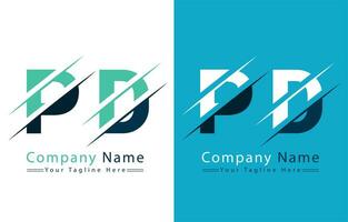pd Brief Logo Vektor Design Konzept Elemente