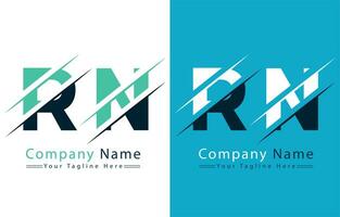 rn Brief Logo Design Konzept. Vektor Logo Illustration