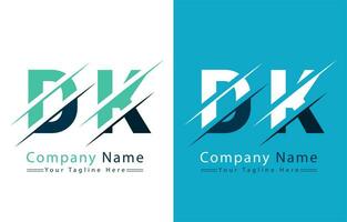 dk brev logotyp design mall. vektor logotyp illustration