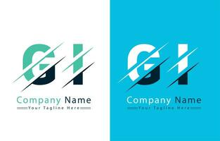 gi Brief Logo Vektor Design Vorlage Elemente